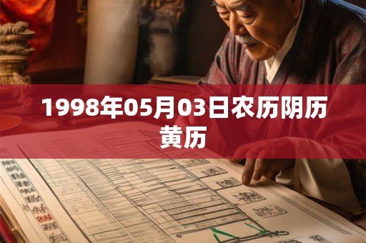 1998年05月03日农历阴历黄历