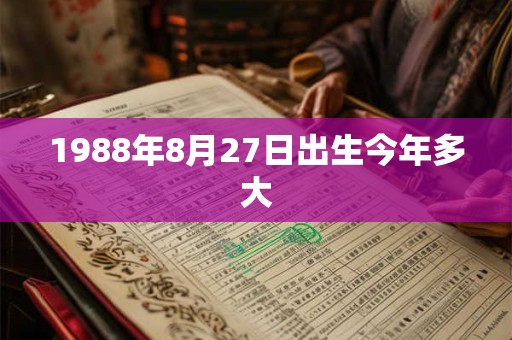 1988年8月27日出生今年多大