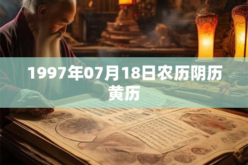 1997年07月18日农历阴历黄历