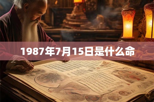 1987年7月15日是什么命