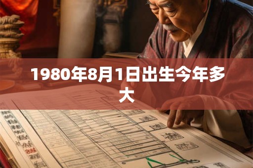 1980年8月1日出生今年多大