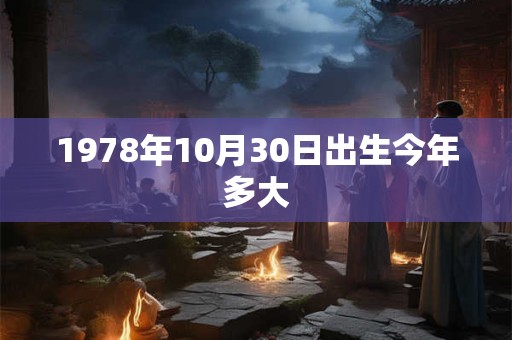 1978年10月30日出生今年多大
