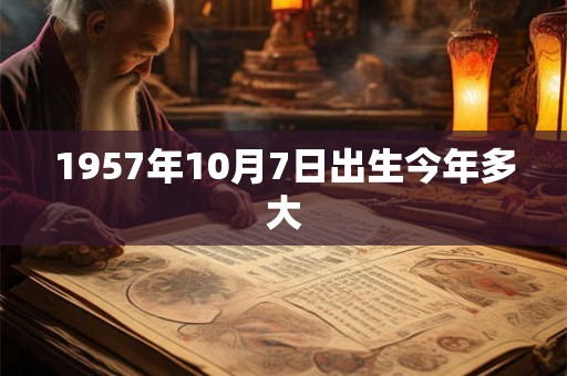 1957年10月7日出生今年多大
