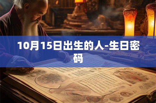10月15日出生的人-生日密码