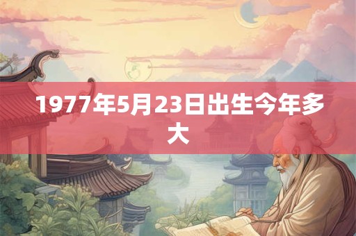 1977年5月23日出生今年多大