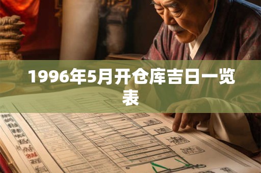 1996年5月开仓库吉日一览表