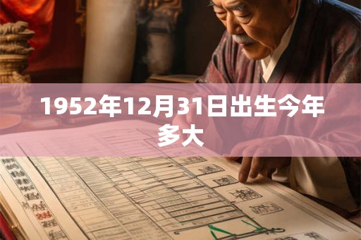 1952年12月31日出生今年多大