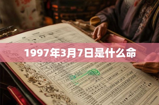 1997年3月7日是什么命