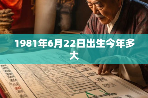 1981年6月22日出生今年多大