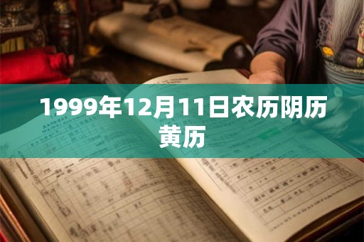 1999年12月11日农历阴历黄历