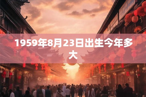 1959年8月23日出生今年多大