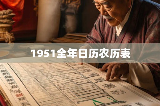 1951全年日历农历表 1951全年日历农历表