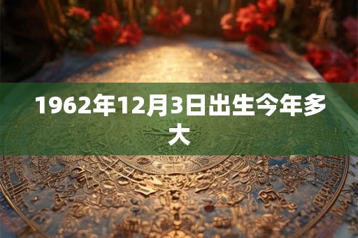 1962年12月3日出生今年多大