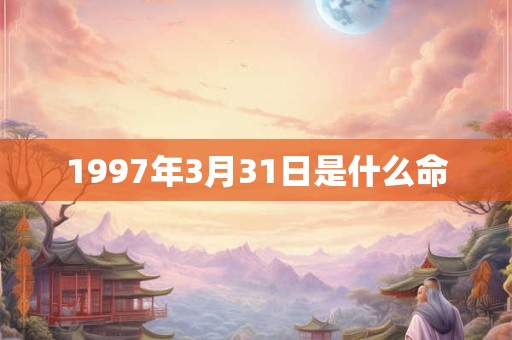 1997年3月31日是什么命