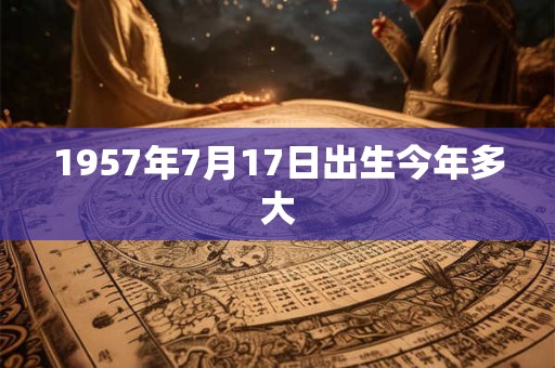 1957年7月17日出生今年多大 1957年7月17日出生今年多大