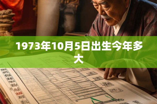 1973年10月5日出生今年多大