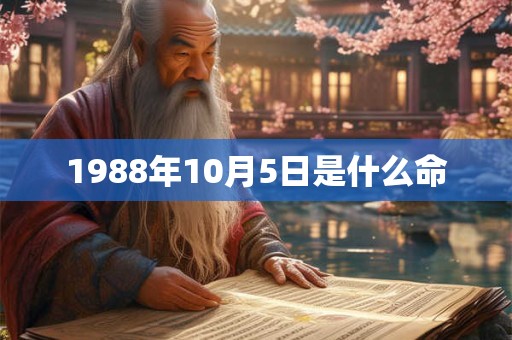 1988年10月5日是什么命
