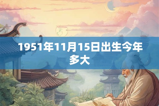 1951年11月15日出生今年多大