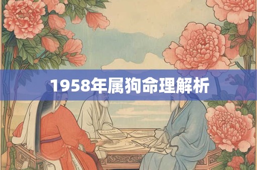 1958年属狗命理解析