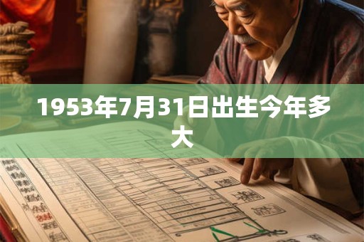 1953年7月31日出生今年多大
