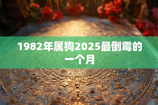 1982年属狗2025最倒霉的一个月