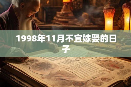 1998年11月不宜嫁娶的日子