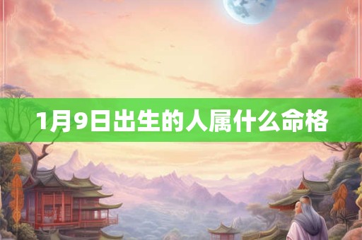 1月9日出生的人属什么命格