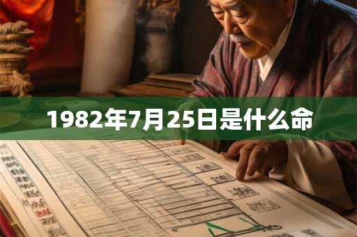 1982年7月25日是什么命