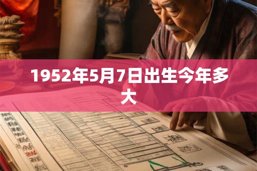 1952年5月7日出生今年多大