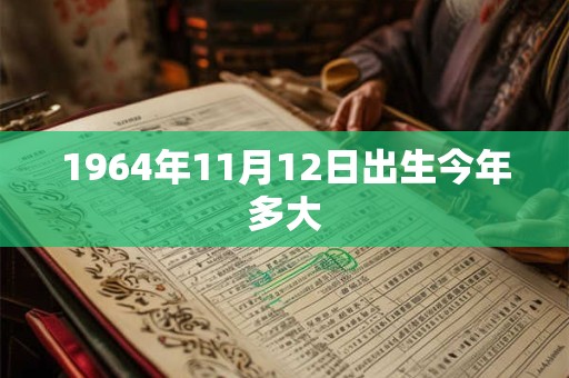 1964年11月12日出生今年多大