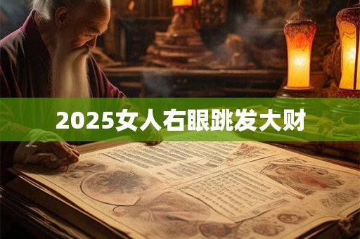 2025女人右眼跳发大财