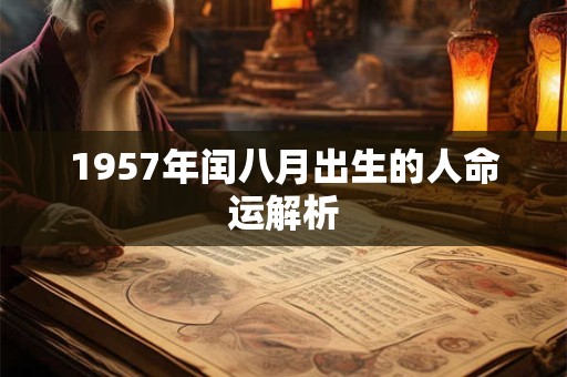 1957年闰八月出生的人命运解析