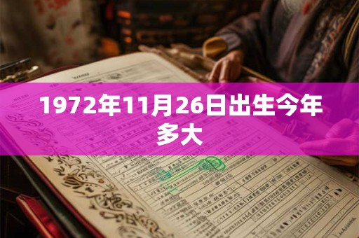 1972年11月26日出生今年多大