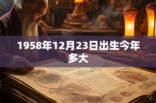 1958年12月23日出生今年多大
