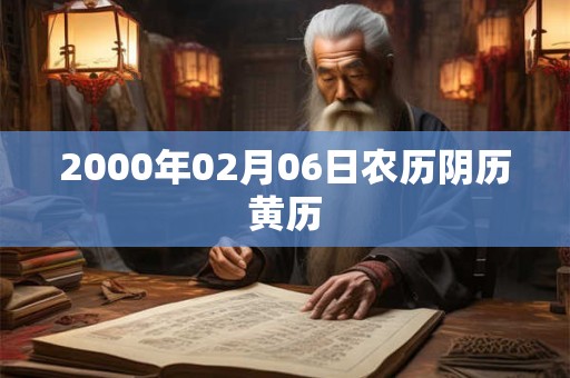 2000年02月06日农历阴历黄历