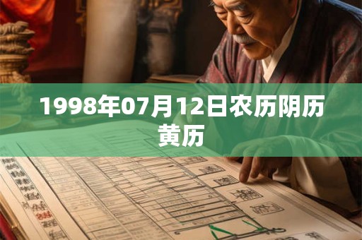 1998年07月12日农历阴历黄历