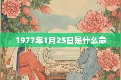 1977年1月25日是什么命