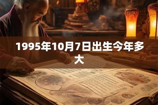 1995年10月7日出生今年多大