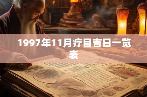 1997年11月疗目吉日一览表