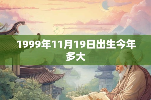 1999年11月19日出生今年多大