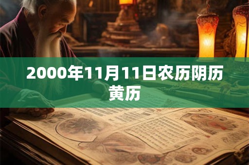 2000年11月11日农历阴历黄历