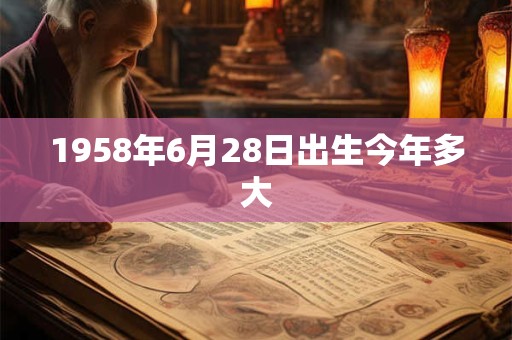 1958年6月28日出生今年多大