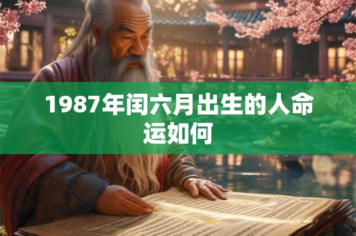 1987年闰六月出生的人命运如何