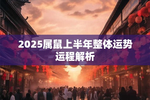 2025属鼠上半年整体运势运程解析