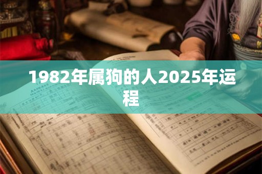 1982年属狗的人2025年运程