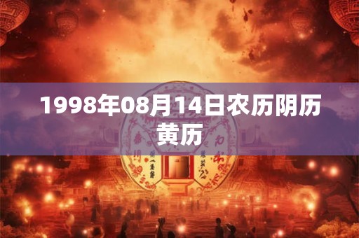 1998年08月14日农历阴历黄历