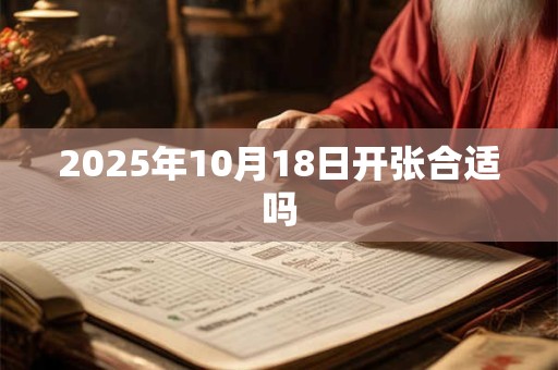 2025年10月18日开张合适吗
