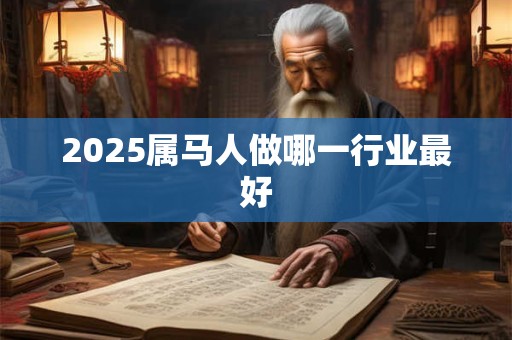 2025属马人做哪一行业最好