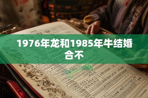 1976年龙和1985年牛结婚合不