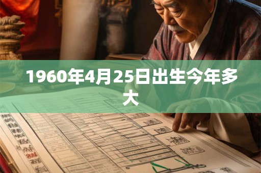 1960年4月25日出生今年多大